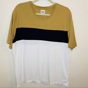 Zara Men's Color Block Tee.  Size:XXL